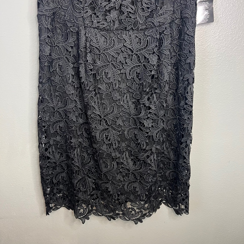 Jessica London Black Lace Midi Dress Plus Sz 20W Sleeveless LBD V-Neck Lined NWT - Picture 7 of 12
